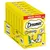 Dreamies Creamy Mega Pack x12, sin azúcares añadidos, 7 (12x10g) = 840g. Envase con diseño amarillo y gato.
