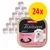 Lot de 24 barquettes Animonda Vom Feinsten Adult Pute + Schinken, dinde et jambon, avec image d’un chien blanc sur l’emballage. Texte visible en allemand et anglais. Lot de 24 barquettes Animonda Vom Feinsten Adult Pute + Schinken, dinde et jambon, avec image d’un chien blanc sur l’emballage. Texte visible en allemand et anglais.