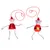 TIAKI Mouse Couple Door Hanger Set - Set of 2
