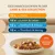Texte en allemand : 12 x mit Huhn, 12 x mit Lamm & Leber, 12 x mit Seefisch & Erbsen, 12 x mit Thunfisch & Hering. Schmackhafte Rezepturen in Gelee.