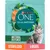 Purina ONE DualNature Natural Defense Sterilized Losos, slika pakiranja s lososom, povrćem i mačkom na prednjoj strani.