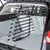 Starliner Kofferraumschutz mit Metall-Gittertrennwand, geeignet für sichere Tiertransport im Auto. Sichtbar: Starliner Logo und Schutzmatte.