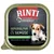 Rinti Finest Geflügel pur & Gemüse, helle Filetstücke, ohne Innereien, ohne Leber. Testo in tedesco sulla confezione di alimento per cani.