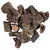 Dried meat pieces in dark colour, irregular shapes, suitable as a snack or reward for pets. Dried meat pieces in dark colour, irregular shapes, suitable as a snack or reward for pets.