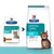 Hill's Prescription Diet Dental Care t/d nourriture pour chat Changement d'emballage, à gauche l'ancien et à droite le nouveau paquet illustré avec un chat.