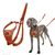 Halti Hundegeschirr in orange mit passender Leine, gezeigt an einem Hund. Ergonomisches Design und atmungsaktives Material.