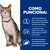 Infográfico com texto em português sobre níveis controlados de fósforo e sódio, ácidos gordos ómega-3, apoio ao microbioma e aminoácidos otimizados para gatos.