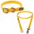 collier, jaune taille L : 45 - 55 cm tour de cou + laisse, jaune M