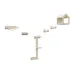 Kerbl Pet Mur d’escalade Monte Prado pour chats - set de 6 pièces
