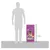 Bag of pet food shown next to a human silhouette for scale, with the bag height marked as 771 mm.