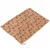 Braune Decke mit Pfotenmuster in Blau und Dunkelbraun, rechteckige Form.
