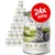 Wolf of Wilderness Green Fields Senior, 24 x 400g tins, 100% grain-free, lamb & chicken with fruits of the forest, roots and wild herbs. Large red badge shows '24x 400g'.