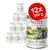 Wolf of Wilderness Green Fields Senior, 12 x 400 g. Widoczne puszki z napisem 100% grain-free, jagnięcina i kurczak z owocami leśnymi, korzeniami i ziołami.