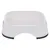White feeding bowl with non-slip base and ergonomic recess for easy gripping.