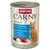Animonda Carny Adult nötkött + torsk med persiljerötter. 100% färska ingredienser, utan spannmål, Made in Germany. Burk med köttbitar och tysk flagga.