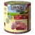 Conservă MAC's Kitten, 70% Fleischanteil, Getreidefrei, Pute, Rind & Ente. Made in Germany. Fără soia, coloranți sau arome. Imagine cu bucăți de carne și animale pe ambalaj.