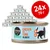 24 консерви Cosma Pure Love Nature Chicken and Tuna in Broth по 70 г. Видими са етикетите с надпис и силует на котка. 24 консерви Cosma Pure Love Nature Chicken and Tuna in Broth по 70 г. Видими са етикетите с надпис и силует на котка.