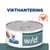 Hill's Prescription Diet w/d våtfoderburk med texten 'Vikthantering' och en orange siluett av en höna synlig på bilden.