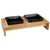 Trixie Voerbakset, Keramiek/Hout - 2 × 0,4 l, L 36 × B 19 × H 7 cm - Trixie Voerbakset Keramiek/Hout
