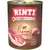 RINTI Singlefleisch Lamm Pur, getreidefrei, 1 Protein. Abbildung von frischem Lammfleisch auf der Dose.