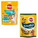 Výhodné balenie Pedigree Leckerbissen: Tasty Minis kuracie a kačacie a Mini kúsky syr a hovädzie - 3 x 130 g Tasty Minis a 3 x 140 g Mini kúsky