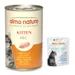 12 x 140 g Almo Nature HFC Natural  + 6 x 50 g HFC Hydration Help ingyen! - Kitten csirke (12 x 140 g) + kecsketej (6 x 50 g)