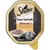 Sheba Sauce Spéciale в соусе, с кусочками индейки в светлом соусе, 85 г. На упаковке изображена серая кошка и поданное блюдо.