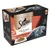 Sheba Fine Flakes in Jelly Succulent Collection, 12 x 85g. Includes beef, lamb, turkey and chicken varieties. Image shows food pieces on a plate.