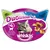 Envase Whiskas Duolicious con imagen de gato, trozos rellenos, texto '+20% mehr Inhalt', 'Mit Lachs und Joghurt', y vitaminas A, C, E. Marca Whiskas visible en el centro.