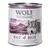 Wolf of Wilderness 100% Grain-Free Wild Hills, Ente mit Waldbeeren, Wurzeln und Wildkräutern, Duck with fruits of the forest, roots and wild herbs, 800 g dåse