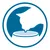 Silhouette of a cat drinking from a bowl inside a blue circle. No text or branding visible.