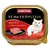 animonda Vom Feinsten ADULT mit Rind + Kartoffeln, imagen de un gato blanco y comida húmeda en bandeja. Texto en varios idiomas: con Manzo + patate, with Beef + Potatoes.