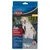 Trixie car harness, also usable as a walking harness. Size L. Friends on Tour series. Illustration shows harness on dog and seat belt in car.