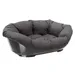 Set aus Ferplast Korb Siesta Deluxe mit Überzug Sofà - Anthrazit - Größe 8: L 82 x B 59,5 x H 25 cm