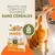 Texte : Recette 100 % complète et équilibrée sans céréales. IAMS Grain Free Recipe with Fresh Chicken, 1+ Years, 7,5 kg. Icône sans céréales visible.