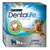 Balení Purina Dentalife Daily Oral Care, nápis Chewy Porous Texture, varianta Large 25–40 kg, vyobrazení pamlsku a psa, modro-stříbrné pozadí.