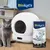 Biokat's Premium Diamond Care Classic kattegrus, 8 liter, emballage vist ved siden af kattetoilet og grå kat. Biokat's Premium Diamond Care Classic kattegrus, 8 liter, emballage vist ved siden af kattetoilet og grå kat.