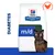 Hill's Prescription Diet m/d kattenvoer, DIABETES zichtbaar op de verpakking, afbeelding van een kat en oranje kip-icoon linksboven. Hill's Prescription Diet m/d kattenvoer, DIABETES zichtbaar op de verpakking, afbeelding van een kat en oranje kip-icoon linksboven.