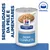 Hill's Prescription Diet Derm Complete, lata de comida húmida. Texto visível: 'Sensibilidades da pele e alimentares', símbolo de taça com ração e palavra 'Original'. Hill's Prescription Diet Derm Complete, lata de comida húmida. Texto visível: 'Sensibilidades da pele e alimentares', símbolo de taça com ração e palavra 'Original'.