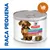 Lata de Hill's Science Plan Perfect Weight Small & Mini Adult 1+ até 10 kg, mousse com peru. Texto visível: RAÇA PEQUENA, DOG FOOD, imagem de cão e fatia de mousse.