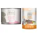 MjAMjAM Kombi-Paket: 12 x 200 g Nassfutter + 3 x 125 g Snackbag saftiges Hühnchen - saftiges Huhn und Wildlachs 12 x 200 g + Snackbag saftiges Hühnchen 3 x 125 g