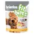 Briantos fit bites JUNIOR Purely good. Poultry with potatoes and strawberries, 150 g. Na obale pes s maškrtou v ústach, zemiaky a jahody. Text aj v nemčine.