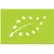 EU Organic – grøn baggrund med hvide stjerner i form af et blad. Tekst ikke synlig.
