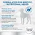 Tekst na engleskom: Formulated for specific nutritional needs. Concept for Life. Informacije o osteoartritisu kod pasa i rizicima pretilosti, s obrisom psa i logotipom Concept for Life.