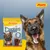 Sachet Josera Denties with Poultry & Blueberry, grain free, 7 sticks. Chien tenant un stick dans la gueule. Texte visible : Josera petfood with passion.