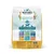 Back of Naturo Natural Dog Food pack showing six key nutrients: protein, carbohydrates, omega 3 and 6, vitamins, minerals, and prebiotics, with brief descriptions for each nutrient.