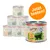 Lot de boîtes Feringa Classic Meat pour chat adulte, 200 g. Texte visible sur l’emballage : Duck & Veal with broccoli & dandelion. Pastille orange : Jetzt testen! (allemand). Lot de boîtes Feringa Classic Meat pour chat adulte, 200 g. Texte visible sur l’emballage : Duck & Veal with broccoli & dandelion. Pastille orange : Jetzt testen! (allemand).