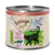 Feringa Classic Meat adult food, lamb and beef with peas and watercress, 200g tin. Label shows a black cat illustration and icons for lamb and beef.