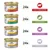 Pack de 24 latas Purina Gourmet Gold Mousse con carne de res, 24 con conejo, 24 con cordero y 24 con ternera. Texto visible: 'CON CARNE DE RES', 'CON CONEJO', 'CON CORDERO', 'CON TERNERA'.