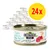 Pack of 24 Greenwoods Delight tins, tuna and shrimp flavour, grain-free recipe with 75% tuna and shrimp, limited ingredients, each tin 70g.
